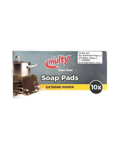 Multy Steel Wool Soap Pads Extreme Power, Seifenpads, 10 Stueck